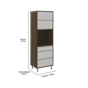 Torre Quente Maresia 2 Portas E 3 Gavetas 70cm -