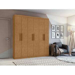 Guarda Roupa Casal Divino 6 Portas E 3 Gavetas -
