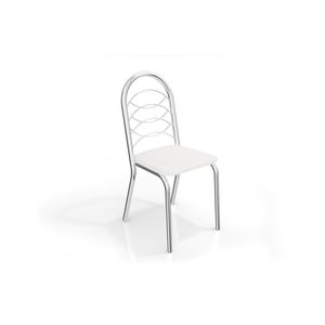 Conjunto Com 2 Cadeiras Sofia Assento Em Tecido Branco -