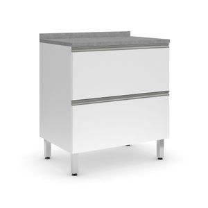 Balcão Mila Com Tampo Sem Vidro 1 Porta E 1 Gaveta 80cm -