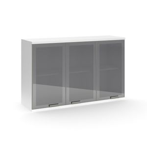 Armário Sany Com Vidro Reflecta 3 Portas 1,20m -