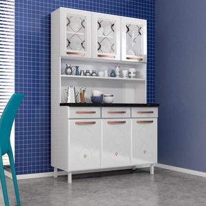 Kit Cozinha Agile Com Tampo 6 Portas E 3 Gavetas 1,20m -