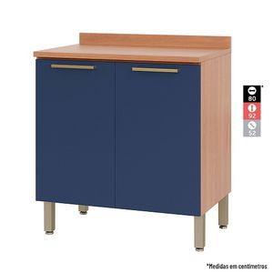 Balcão Fancy Com Tampo 2 Portas 80cm -