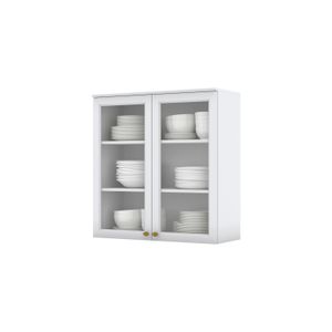 Armário Barbara Com Vidro 2 Portas 80cm -