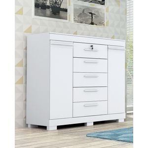 Cômoda Dinamarca Sapateira 2 Porta E 5 Gavetas -