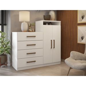 Cômoda Bagé Multiuso 2 Portas E 4 Gavetas -