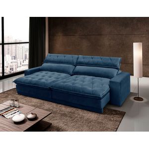 Sofá Holanda 2 Lugares Retrátil E Reclinável Veludo 2,92cm -