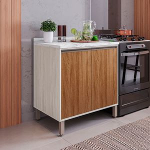 Balcão Luize Com Tampo 2 Portas 80cm -