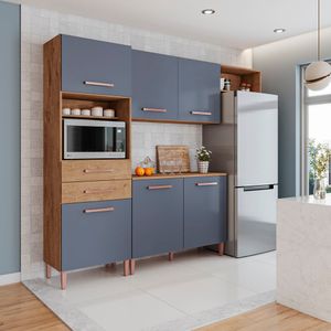 Cozinha Compacta Cindy Com Balcão 6 Portas 2 Gavetas E 1 Nicho -