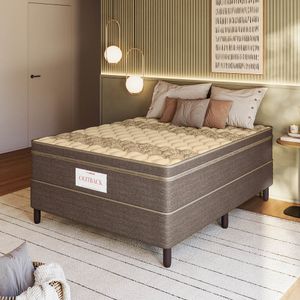 Colchão + Box Casal Outback Com Molas Ensacadas (1,38x1,88x71cm) -