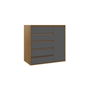 Cômoda Calha 1 Porta E 5 Gavetas -