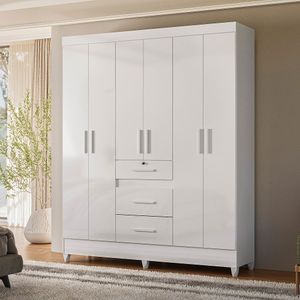 Guarda Roupa Casal Mineiros 6 Portas E 3 Gavetas -
