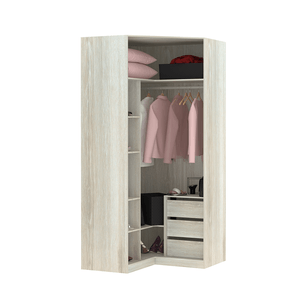 Módulo Closet De Canto Prime 3 Gavetas 1,11m -