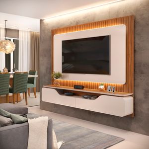 Painel Regia Para Tvs De Até 70 Polegadas Com 2 Portas E Led -