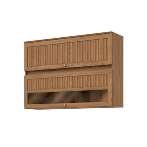 Armário Bossa 2 Portas Basculates Ripadas 1,20m -