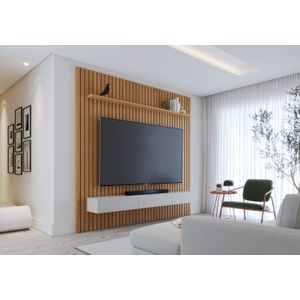 Painel Ripado Niagara 3 Gavetas E 1 Prateleira 2,40x2,50m -
