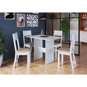 Conjunto De Mesa Katy Com 4 Cadeiras -