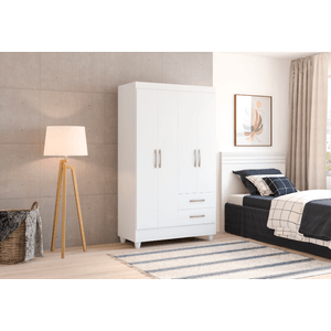 Guarda Roupa Casal Chile 4 Portas E 2 Gavetas -