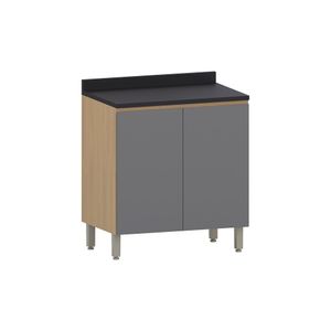 Balcão Slim Com Tampo 2 Portas 80cm -