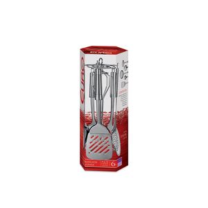 Utensílios De Cozinha Com Suporte Giratório 6 Peças -