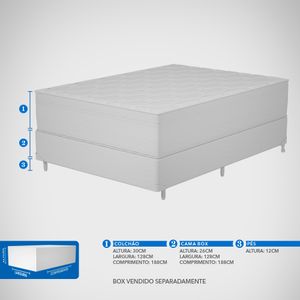 Colchão Solteirão Colombo Molas Ensacadas (1,28x1,88x30cm) -