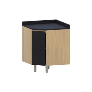 Balcão Canto Diagonal Slim Com Tampo 1 Porta -