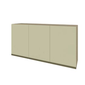 Armário Lilian 3 Portas Com Vidro 1,20m -