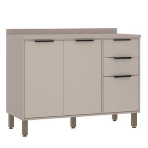 Balcão Stylo Com Tampo 2 Portas E 3 Gavetas -