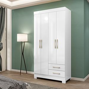 Guarda Roupa Casal Escócia 4 Portas E 2 Gavetas -